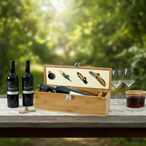 Set Vino Personalizzato in Bambù Tuala - Accessori Premium per Servire Bevande - Product Image 3