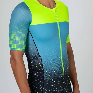 Precio bajo Venta caliente Transferencia de calor Impreso Pecho Cremallera Frontal Personalizable Uniforme de Triatlón de alta calidad Producción de Pakistán - Product Image 5