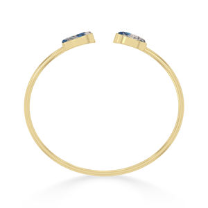 Premium Solid 18K Gold High Finish Trendy Adjustable Twister <b>Bracelet</b> K2 Jasper Oval Bullet Cab Bezel Set Luxury Unisex Gift - Product Image 4