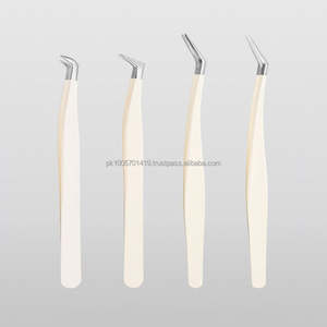 Pinzas Profesionales de Acero Inoxidable con Punta Puntiaguda y Logotipo Personalizado para Extensión de Pestañas - Product Image 2