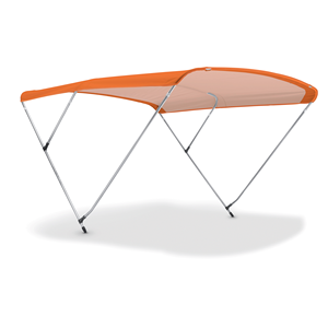 Nettuno Marine Equipment Bimini Top Sport 3-Arches Bateau Couverture 20mm Diamètre Tube En Acier Inoxydable Noir Nylon Joints Renforcés - Product Image 1