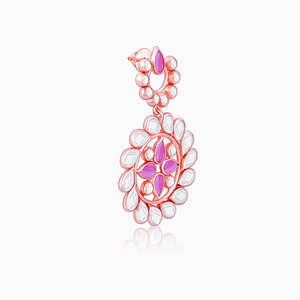 Boucles d'oreilles pendantes Ghoomar Chandbali en alliage de laiton plaqué or, design ethnique tendance avec pompons, bijoux mignons pour fêtes et mariages, cadeaux - Product Image 4