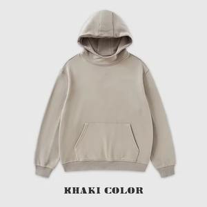 Custom Cotton High Quality Fleece Heavyweight Kanye West Streetwear Oversized Boxy Cropped Men Hoodies - Product Image 4