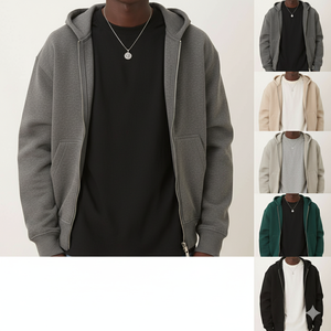 Vêtements d'hiver Sweat à capuche surdimensionné de qualité supérieure pour femmes Tissu polaire respirant Impression personnalisée et logo disponible Zip Up - Product Image 6