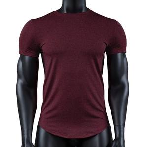 Fabricante al por mayor manga corta hombres gimnasio desgaste compresión camiseta Slim Fit estilo sólido estirable Activewear camiseta - Product Image 4
