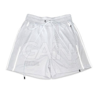 กางเกงขาสั้นตาข่ายผ้าโพลีเอสเตอร์สำหรับผู้ชายกางเกงขาสั้นแบบสั่งทำสำหรับเล่นกีฬาน้ำหนักเบา - Product Image 1