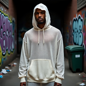 Entraînement Fisher Mesh Hoodie Hommes Gilet Fitness Exercice Voir À Travers À Manches Longues Résille Maille À Capuche Tops Singlets Hommes - Product Image 4