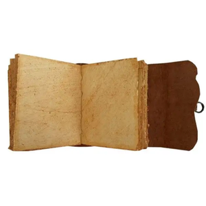 Cuaderno de Cuero Repujado Antiguo Hecho a Mano con Diseño de Flores de Jardín, Papel con Borde Deshilachado, Cierre de Llave, Diario para Escribir y Dibujar - Product Image 2