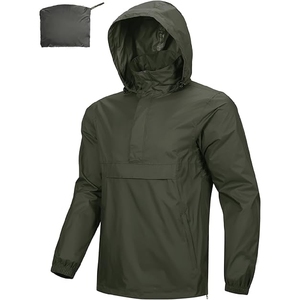Men's Plus Size Waterproof Windbreaker <b>Jacket</b> Custom Logo Best Quality Water Proof Outdoor Coat with Front Position Logo - Product Image 1