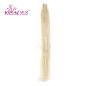 Extensiones de Cabello Chino de Alta Calidad K.SWIGS, Doble Trama, Invisibles, con Cinta Adhesiva, Remy, Naturales, Lisas, Duraderas, Sin Enredos, Sin Químicos - Product Image 1