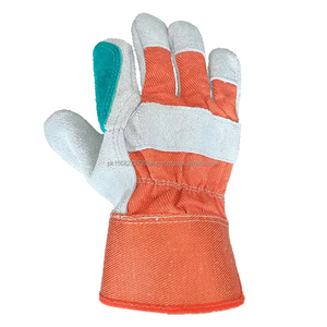 High Quality Grade Leather Working Gloves From Pakistan Double Palm Disposable Safety Gloves for Outdoor Usage - Product Image 5
