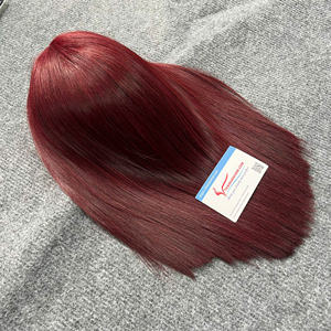 Pelucas Bob vietnamitas extensión de cabello humano hueso recto Ombre y cierre de encaje de color naranja 2x4 encaje transparente - Product Image 2