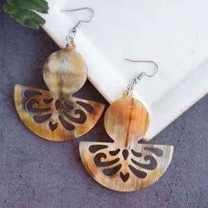 Pendientes de Cuerno de Búfalo Natural, Estilo Vintage, Tamaño Personalizado, Hechos a Mano, Artesanía Natural, Joyería para Mujer Más Vendida, Artesanías Naturales - Product Image 4