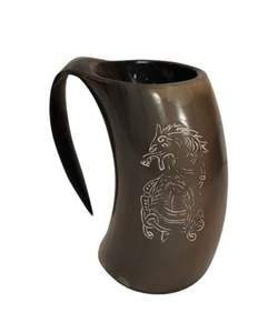 ANTIGUO personalizado hecho a mano Natural vikingo tallado bebiendo cuerno cerveza y taza de café para restaurantes de hotel en casa de - Product Image 3