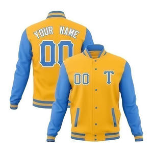 Gran oferta, Chaqueta de algodón Letterman 100% para hombre, recién llegado, chaqueta de béisbol de calle alta, cuello levantado bordado, patrón estándar - Product Image 2