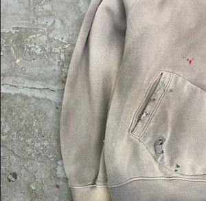 Sweat à capuche en coton ultra lourd délavé à l'acide, effet vieilli, look vintage, style streetwear, surdimensionné, lavé, pull - Product Image 4