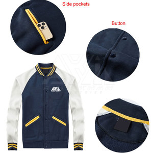 Chaqueta Letterman para Hombre, Estilo Casual, Cuello Alto, Chaqueta Bomber, Ropa de Calle Cómoda, Venta al Por Mayor OEM - Product Image 4