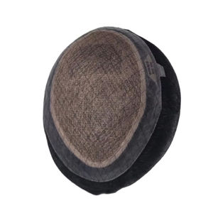 Perruque toupet Miraje Model Taz Hair BD en cheveux humains Remy indiens avec base en dentelle et en PU, ondulations profondes et ondulations naturelles - Product Image 2