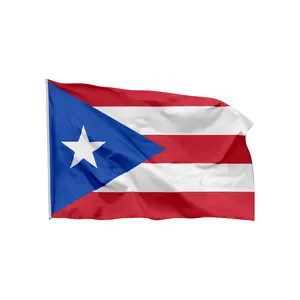Custom 100% Polyester Bandera De Puertorico Vlaggen 3x5ft Digitaal Printen Custom Puerto Rican Puerto Rico Flag