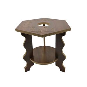 Mesa Shisha de madera de forma cuadrada moderna personalizada para decoración del hogar muebles giratorios para sala de estar acabado de roble - Product Image 4