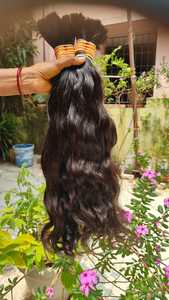 Vente à chaud de cheveux remy de donneur unique tressés en vrac Vente en gros de cheveux humains indiens non transformés bruts à cuticule alignée UnWeft - Product Image 5