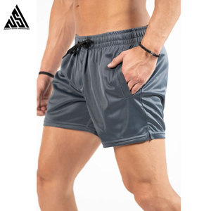 Pantalones cortos de entrenamiento para hombre, pantalones cortos de entrenamiento, levantamiento de pesas, culturismo, ajuste MMA, pantalones cortos de gimnasio para correr, pantalones con bolsillo y cremallera - Product Image 5