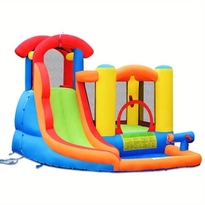 Bền Inflatable Thư Bị Trả Lại Nhà Trượt Nước Với Leo Núi Tường Splash Hồ Bơi, Bên Chủ Nhà, Trẻ Em Của Khu Vực Chơi - Product Image 2