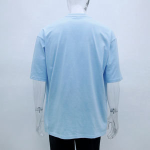 2025 gran oferta de alta calidad 100% algodón de gran tamaño de una pieza para hombres ropa de calle 24 colores transpirable Jersey frente Logo de talla grande - Product Image 5