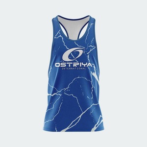 Men's Fitness Tank Top-Woven O-Neck Breathable & Quick Dry 100% Polyester Heat Transfer Printing Front <b>Logo</b> Available All Sizes - Product Image 1