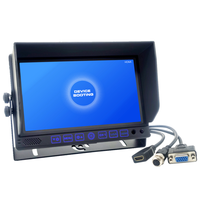   Moniteur de voiture VGA AV 7 pouces | 800 nit, lisible en plein soleil | Prise d'aviation à 4 broches | Boîtier en caoutchouc peint | Entrée 1080P pour camion et bus 12-36V