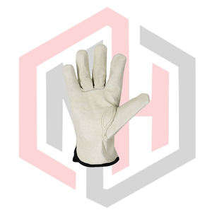 Heavy-Duty Split Leather Driver <b>Gloves</b> Comfortable Work Mittens Gardening Safety Breathable Grain Texture <b>Silicone</b>-Free - Product Image 3
