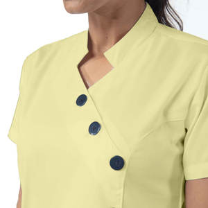 ชุดยูนิฟอร์มพยาบาลแขนสั้นแบบปักสองโทนสีสำหรับแพทย์สำหรับผู้หญิงมืออาชีพ - Product Image 4