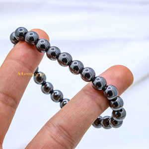 Bracelet Rond en Hématite Naturelle Fait Main pour Homme et Femme, Bijouterie Vente en Gros - Product Image 5