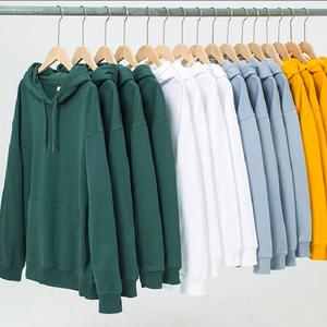 เสื้อสเวตเตอร์แบบสวมหัวมีฮู้ดสำหรับผู้ชายและผู้หญิงเสื้อสเวตเตอร์แบบสวมหัวเปิดไหล่มีฮู้ดพิมพ์ลายสีพื้นสำหรับฤดูหนาว - Product Image 1