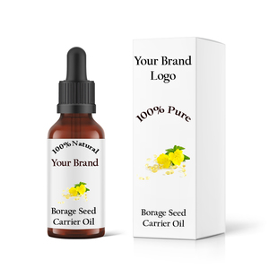 Aceite Portador de Semillas de Borraja de Grado Alimenticio OEM/ODM, Natural, Orgánico, Prensado en Frío, 100% Puro, para Cuidado de la Piel y el Cabello, Marca Privada, Venta al Por Mayor - Product Image 1
