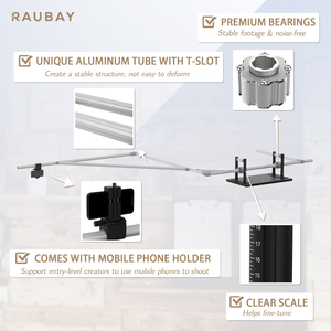RAUBAY Plateau Tournant 360 Degrés (Version Légère) Kit d'Extension Professionnel pour Photographie, Plateau Tournant pour Photos et Vidéos - Product Image 2