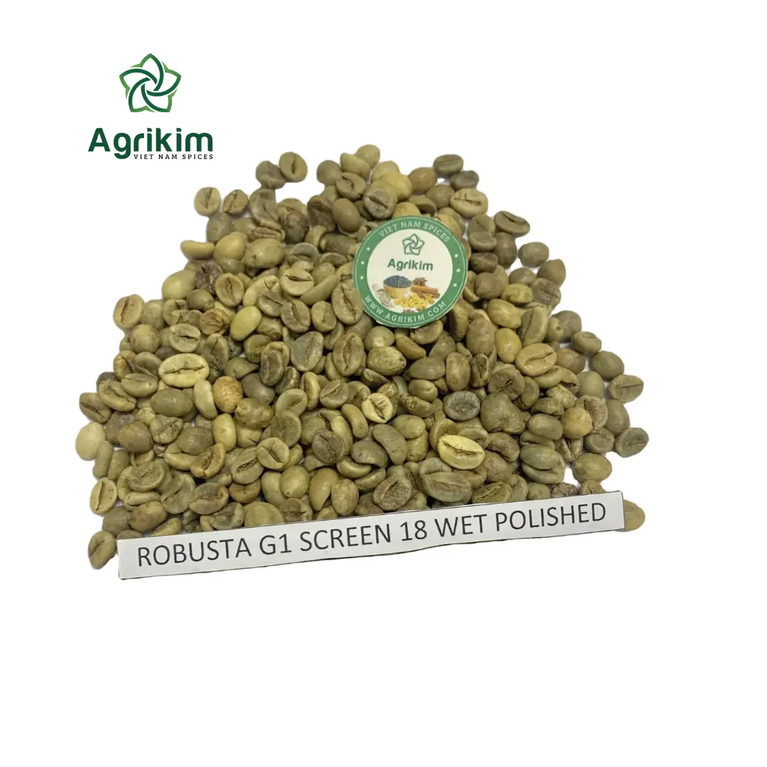 Robusta biji kopi layar hijau biji kopi kualitas tinggi 16 kelembaban 12.5% maksimal dari Vietnam pemasok andal