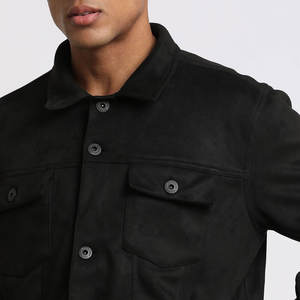 Veste en daim haut de gamme pour hommes, imperméable et respirante, style vintage à col montant pour l'hiver - Product Image 5