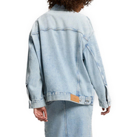 Jaket Trucker Wanita Kasual Berkualitas Tinggi Populer MANKIND Oli Berlapis Ramah Lingkungan Bahan Polyester/Katun yang Bernapas