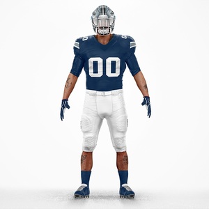 ชุดยูนิฟอร์มอเมริกันฟุตบอลขายดี คุณภาพสูง ไซส์ใหญ่พิเศษ สั่งทำได้ เสื้อระบายอากาศดี พิมพ์ลายแบบรีดร้อน ป้องกันรังสียูวี - Product Image 3