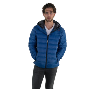 เสื้อแจ็คเก็ตพัฟเฟอร์ผู้ชายคุณภาพสูงสำหรับฤดูหนาว แบบสวมหัว มีซิป ผ้าบับเบิ้ล สภาพใหม่ เสื้อคลุมทางการ ให้ความอบอุ่น - Product Image 1