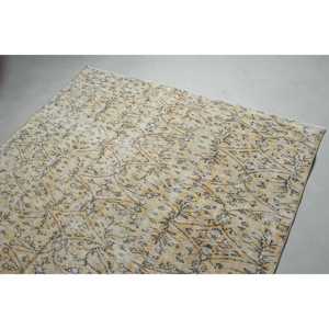 Tapis turc vintage, tapis de sol 5,4x6,3 pieds, tapis en laine jaune et noir à pois - Product Image 5