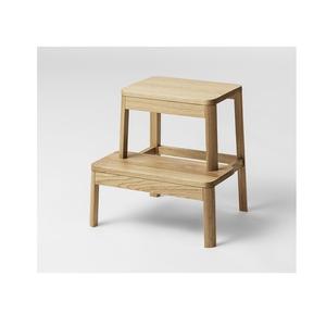 Tabouret compact en bois avec finition à grain naturel, idéal pour les comptoirs de cuisine, les meubles de salle de bain, les étagères de chambre et autres utilisations. - Product Image 6