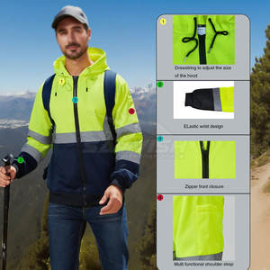 เสื้อฮู้ดดี้นิรภัยคุณภาพสูง วัสดุดีที่สุด เสื้อฮู้ดดี้นิรภัยแบบสะท้อนแสง ราคาขายส่ง เสื้อฮู้ดดี้นิรภัยสำหรับผู้ชาย - Product Image 2