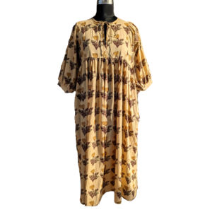 เดรสแม็กซี่พิมพ์ลายดอกไม้สไตล์โบฮีเมียนลำลองของผู้หญิงเดรสมิดิลายดอกไม้สำหรับฤดูร้อนบล็อกมือสินค้าใหม่สำหรับผู้หญิง - Product Image 1