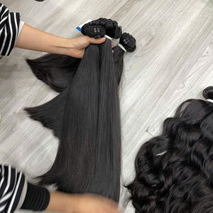 Article incontournable : Extensions de cheveux humains vietnamiens bruts, style lisse naturel, couleur noire naturelle, texture naturelle. - Product Image 5