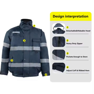 Workwear Hi Visibility Safety Jacket Flame-Retardant Plus Size Anti-Static Breathable Waterproof UV Printed CE Certified OEM - Product Image 5