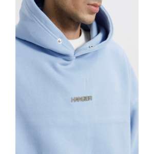 Sweat à capuche essentiel en molleton 100 % coton, délavé à l'acide, avec broderie 3D et impression sérigraphiée, taille XL - Product Image 2