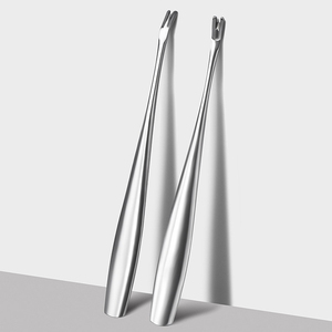 Poussoir à ongles en acier inoxydable, 2 faces, élimine les cuticules et les cuticules, en métal, 1 unité - Product Image 1