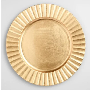 Assiettes de service en céramique argentée de forme ronde en aluminium de luxe faites à la main avec un design gravé pour les fêtes, vente en gros - Product Image 5